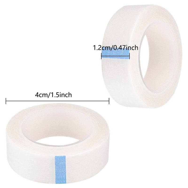 TUPARKA 18 Pack Eyelash Tape White Paper Fabric Tape for Eyelash Extension Supply, 0.5 Inch x 10 Yard Each Roll - Image 3